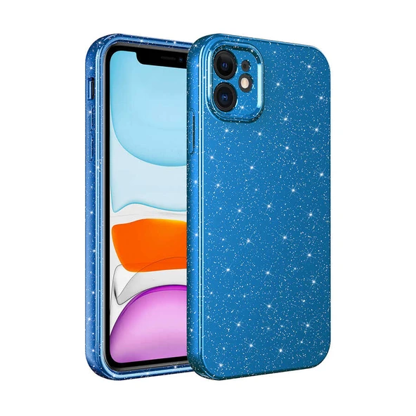 Apple iPhone 11 Kılıf Kamera Korumalı Simli Lüks Zore Koton Kapak ürün görseli 1