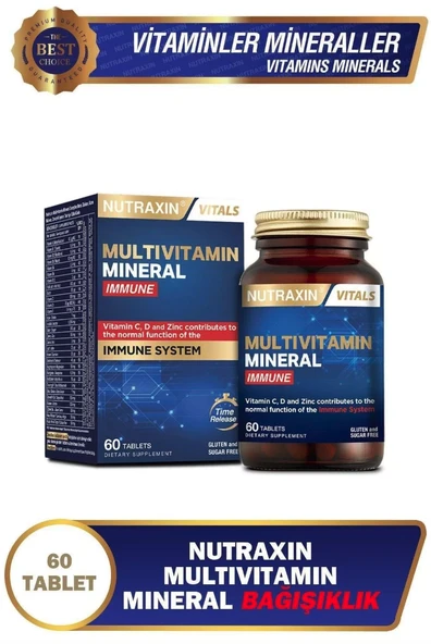 Nutraxin Multivitamin Mineral Immune 60 Tablet ürün görseli 1