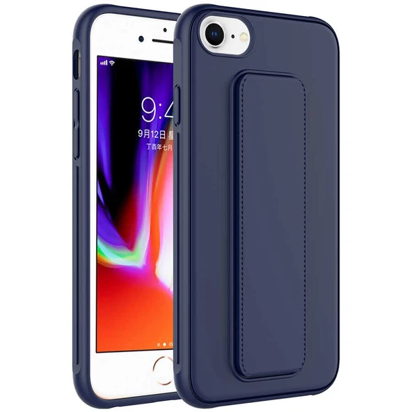 Apple iPhone 8 Kılıf Zore Qstand Kapak ürün görseli 1