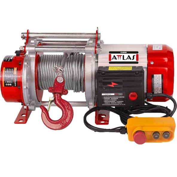 Attlas ATEV 1500 Elektrikli Halatlı Vinç Bakır Sargı 750-1500 Kg 4000 W – A1202005 ürün görseli 1