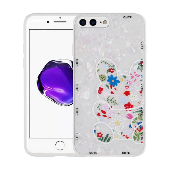 Apple iPhone 8 Plus Kılıf Desenli Sert Silikon Zore Mumila Kapak ürün görseli 1