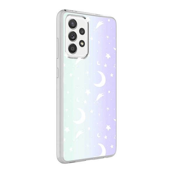 Galaxy A72 Kılıf Zore M-Blue Desenli Kapak ürün görseli 1
