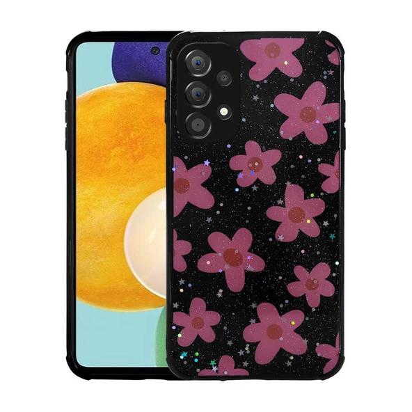 Galaxy A52 Kılıf Simli Desenli Kamera Korumalı Parlak Zore Popy Kapak ürün görseli 1
