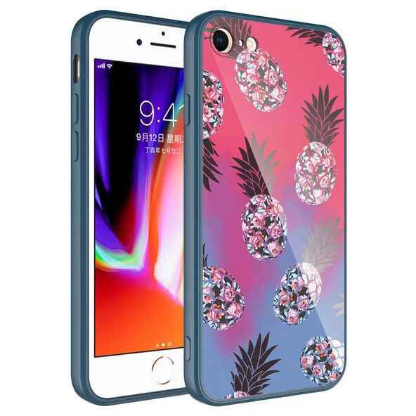 Apple iPhone SE 2020 Kılıf Kamera Korumalı Desenli Sert Silikon Zore Epoksi Kapak ürün görseli 1