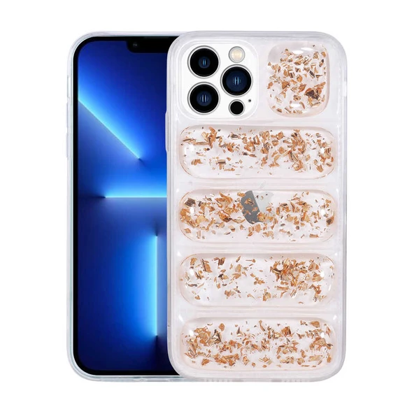 Apple iPhone 12 Pro Max Kılıf Kamera Korumalı Simli Airbag'li Zore Dalga Kapak ürün görseli 1