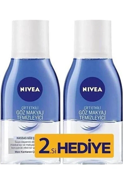 Nivea Me Make Up Expert Hassas Çift Fazlı 125 ml 2 Adet Göz Makyaj Temizleme Suyu ürün görseli 1