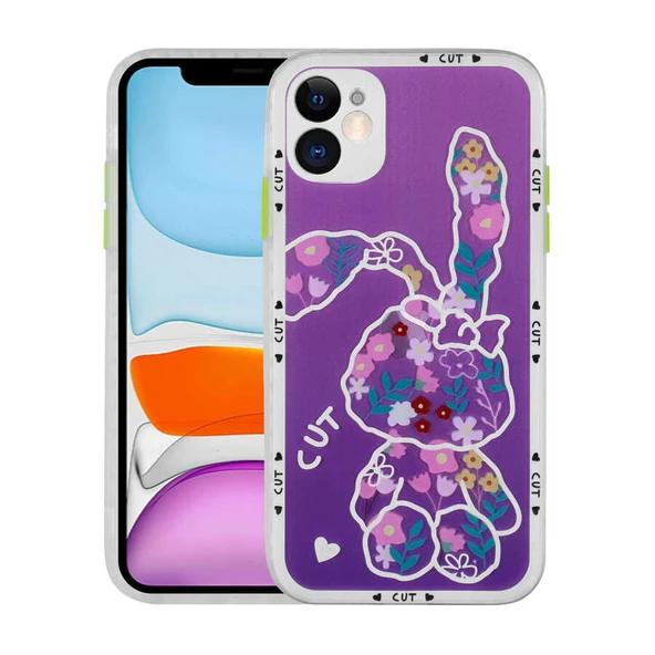Apple iPhone 11 Kılıf Kamera Korumalı Desenli Sert Zore Hess Kapak ürün görseli 1