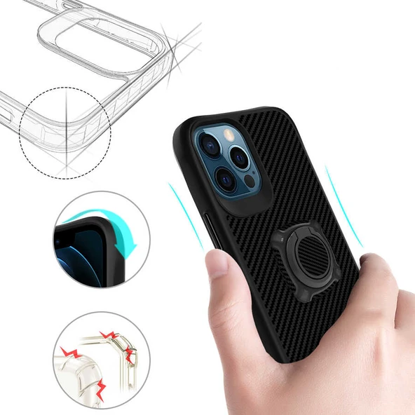 Apple iPhone 12 Pro Max Kılıf Zore Timo Kapak - Resim 3