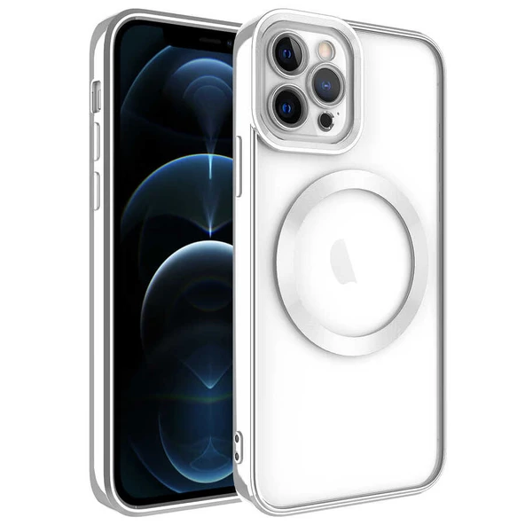 Apple iPhone 12 Pro Max Kılıf M-safe Wireless Şarj Özellikli Zore Setro Silikon ürün görseli 1