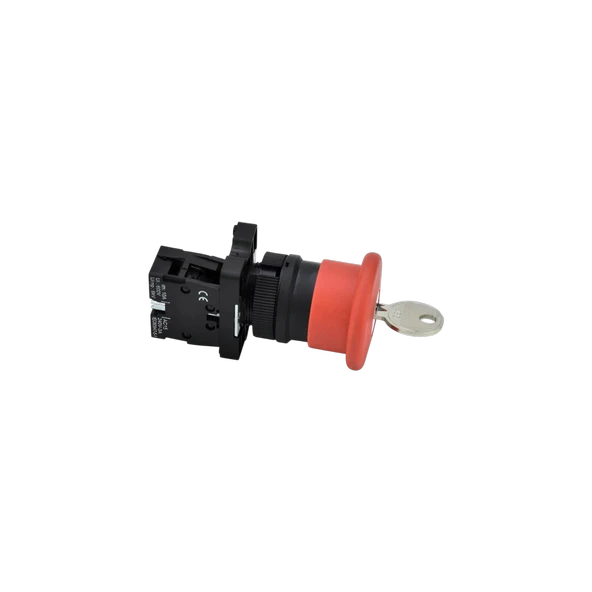 Gwest BZ - 01ZA 40mm Kalıcı Anahtarlı Mantar Buton 1NC Kırmızı 10 Adet ürün görseli 1