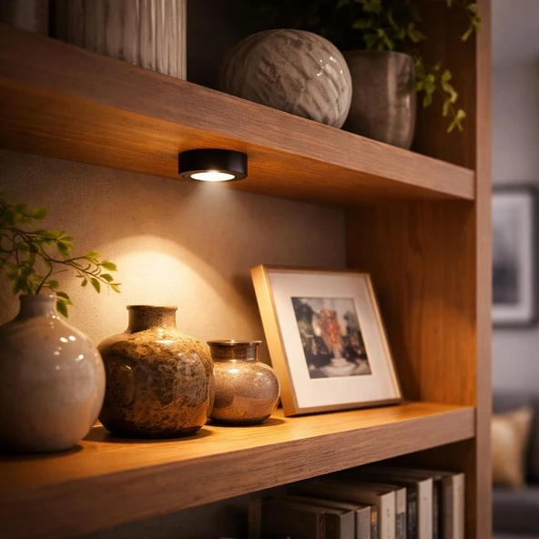 3W LED Sıva Üstü Mini Spot 220V Günışığı – 6 cm Mobil Raf & Dolap Aydınlatma ürün görseli 1