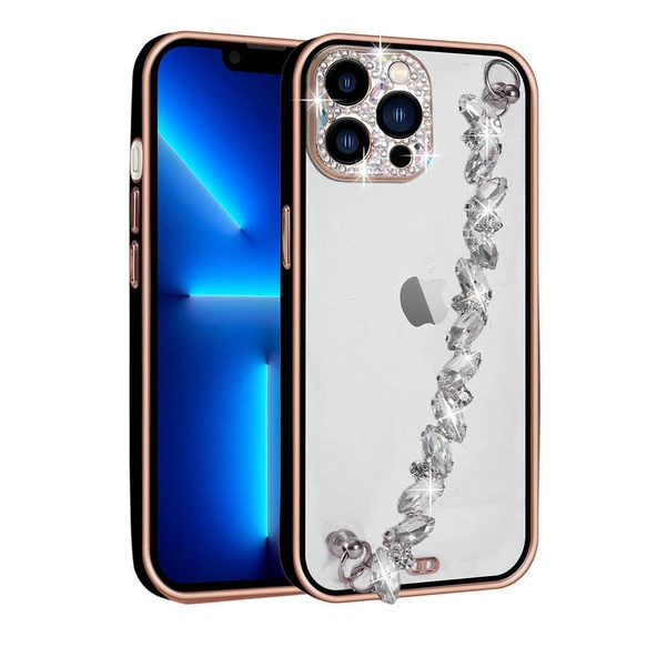Apple iPhone 12 Pro Kılıf Taş Süslemeli Kamera Korumalı El Tutamaçlı Zore Blazer Kapak ürün görseli 1