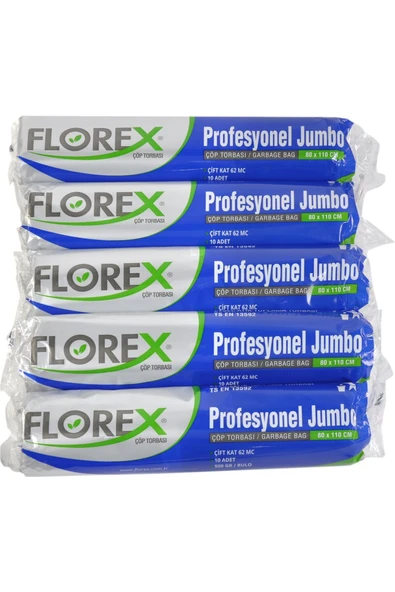 Profesyonel Jumbo Siyah Çöp Torbası 80x110 cm 5 Rulo ürün görseli 1