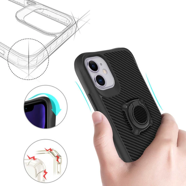 Apple iPhone 12 Kılıf Zore Timo Kapak - Resim 5