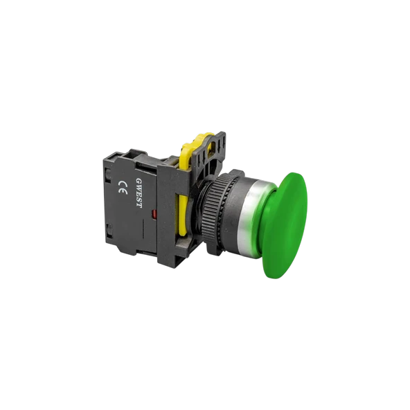 Gwest A5 - 10M 40mm Kayıcı Mantar Buton 1NO Yeşil 10 Adet ürün görseli 1