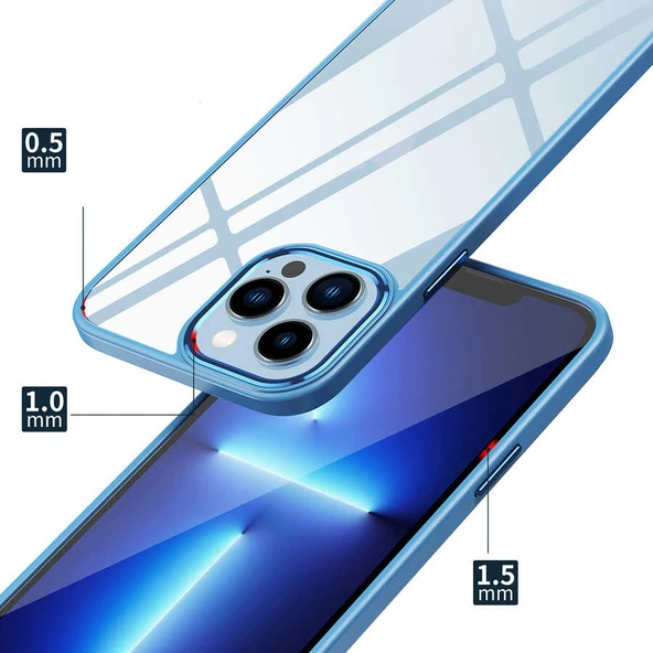 Apple iPhone 13 Pro Max Kılıf Zore Krom Kapak - Resim 8