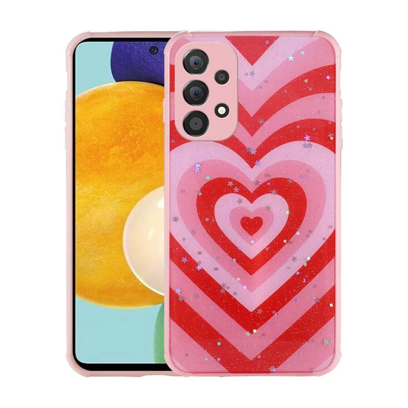 Galaxy A33 5G Kılıf Simli Desenli Kamera Korumalı Parlak Zore Popy Kapak ürün görseli 1