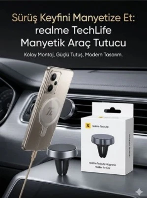 REALME TECHLİFE MANYETİK ARAÇ TUTUCU ürün görseli 1