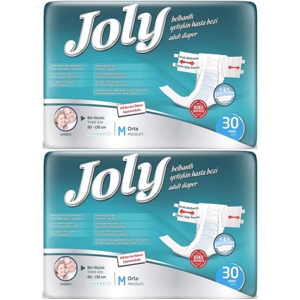 Joly Yetişkin Bezi Bel Bantlı M - Orta - Medium 60 Adet ürün görseli 1