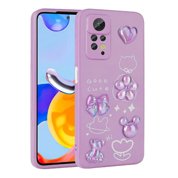 Xiaomi Redmi Note 12 Pro 4G Kılıf Kabartma Figürlü Parlak Zore Toys Silikon Kapak ürün görseli 1