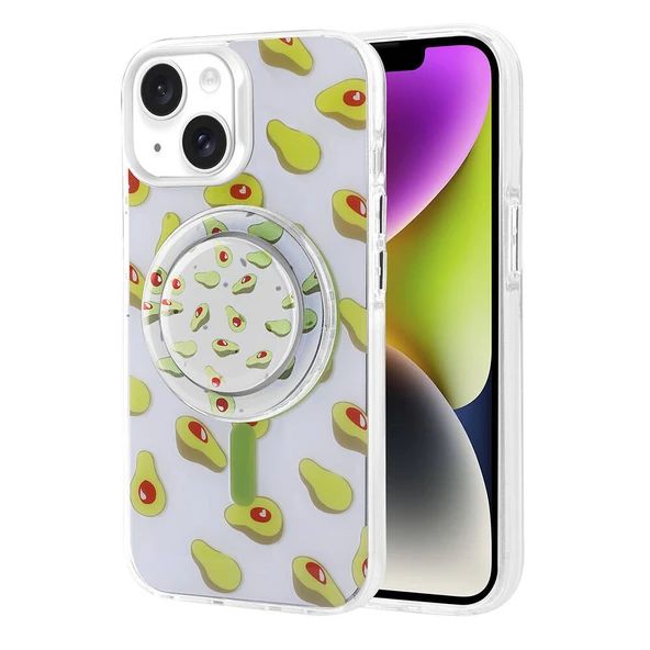 Apple iPhone 14 Kılıf M-safe Şarj Özellikli Tak-Çıkar Pop Soketli Zore Tiktok Kapak ürün görseli 1
