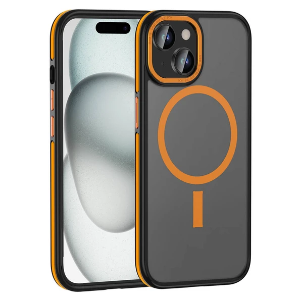 Apple iPhone 14 Kılıf M-safe Şarj Özellikli Mat Görünümlü Zore Ant Kapak ürün görseli 1