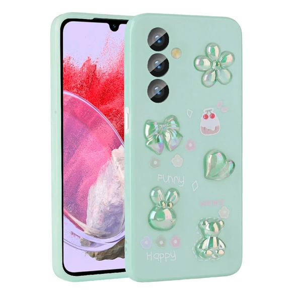 Galaxy M34 5G Kılıf Kabartma Figürlü Parlak Zore Toys Silikon Kapak ürün görseli 1