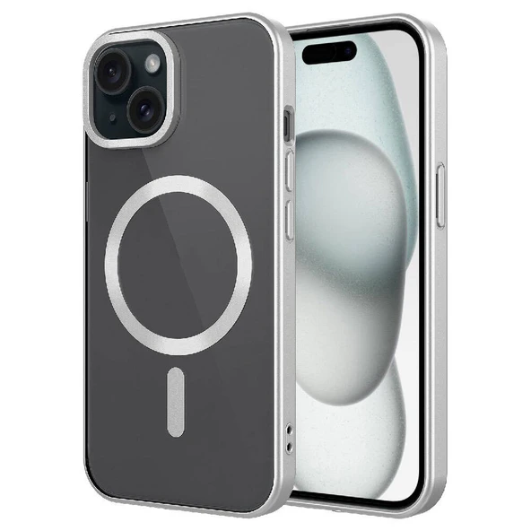 Apple iPhone 15 Plus Kılıf Mat Tasarımlı M-safe Wireless Şarj Özellikli Zore Mat Setro Kapak ürün görseli 1