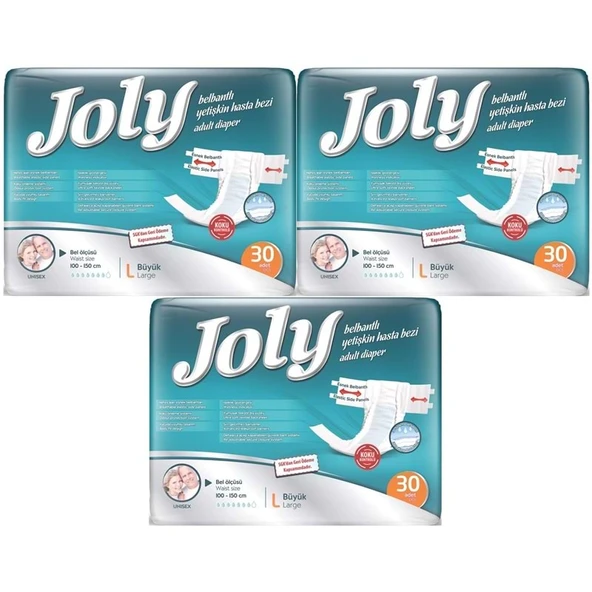 Joly Yetişkin Bezi Bel Bantlı L - Büyük - Large 90 Adet ürün görseli 1
