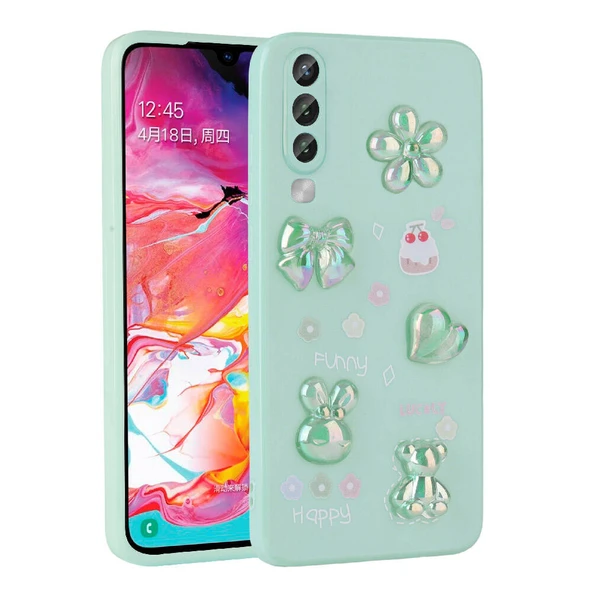 Galaxy A70 Kılıf Kabartma Figürlü Parlak Zore Toys Silikon Kapak ürün görseli 1