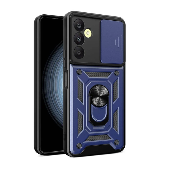 Galaxy A25 Kılıf Magnetik Standlı Kamera Korumalı Zore Sürgülü Vega Kapak ürün görseli 1