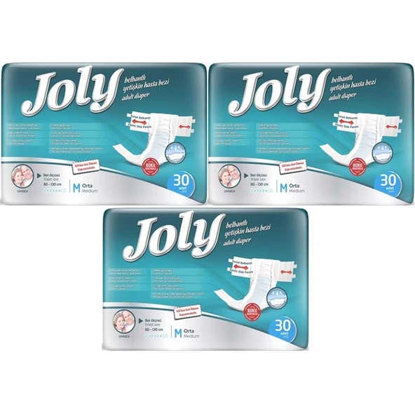 Joly Yetişkin Bezi Bel Bantlı M - Orta - Medium 90 Adet ürün görseli 1