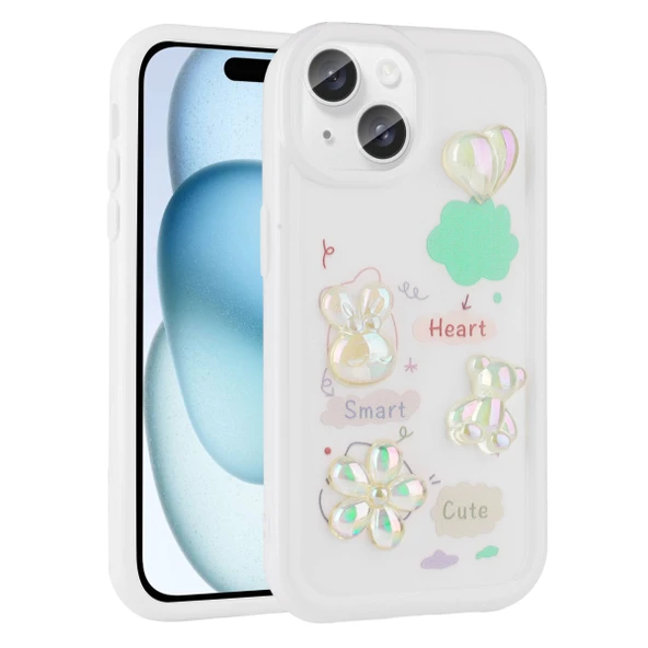 Apple iPhone 14 Plus Kılıf Kabartma Figürlü Parlak Zore Toys Silikon Kapak ürün görseli 1