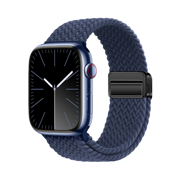 Apple Watch 7 41mm Zore KRD-134 Örgü Tasarımlı Hasır Kordon Strap Kayış ürün görseli 1