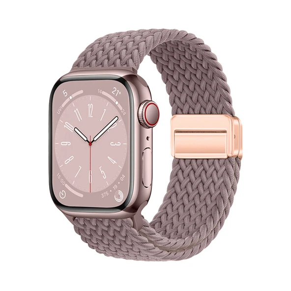 Apple Watch 42mm Zore KRD-134 Örgü Tasarımlı Hasır Kordon Strap Kayış ürün görseli 1