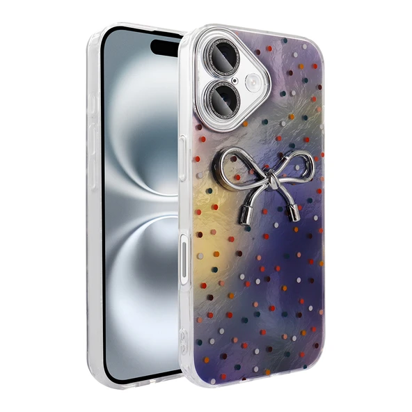 Apple iPhone 16 Plus Kılıf Kamera Korumalı Figürlü Zore Ponti Silikon Kapak ürün görseli 1
