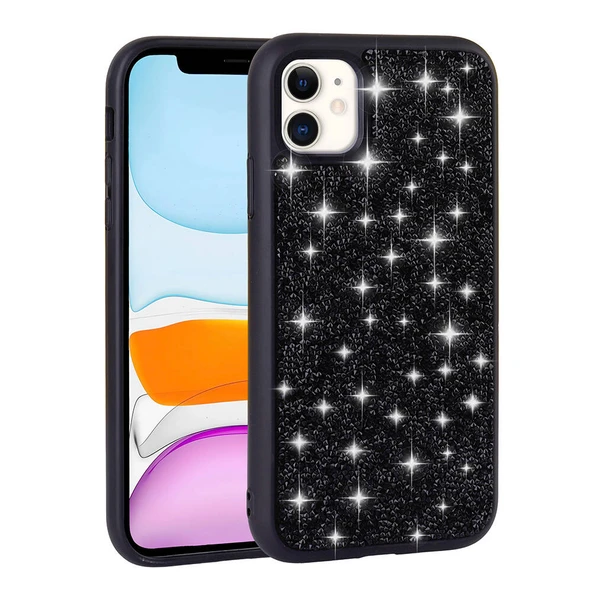 Apple iPhone 11 Kılıf Parlak Taşlı Tasarım Zore Pırlanta Kapak ürün görseli 1