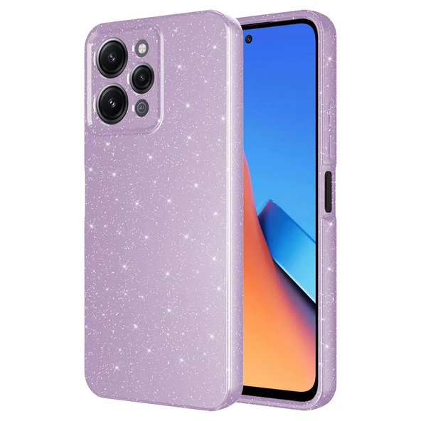 Xiaomi Redmi 12 Kılıf Kamera Korumalı Simli Lüks Zore Koton Kapak ürün görseli 1