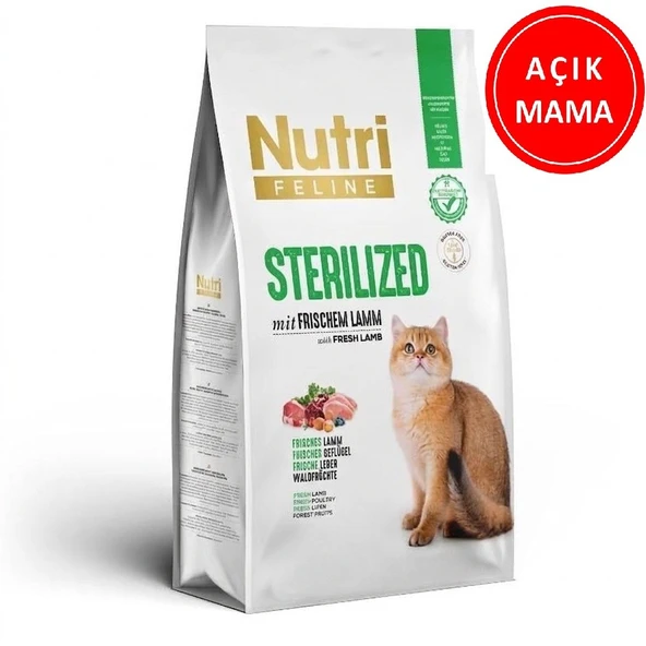 Nutri Feline Kuzulu Tahılsız Kısırlaştırılmış Kedi Maması 1 kg AÇIK ürün görseli 1