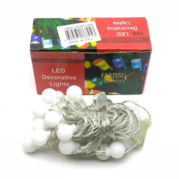 3 Metre 24 LED RGB Renkli Top Işık Zinciri – Dekoratif Yılbaşı ve Oda Süsleme ürün görseli 1