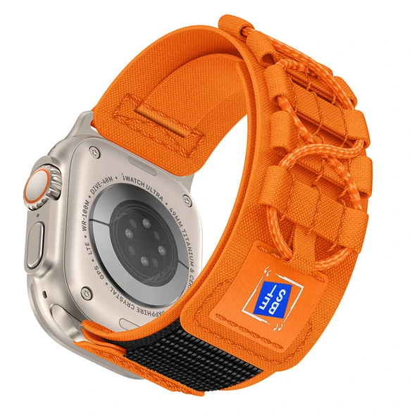 Apple Watch 7 45mm Zore KRD-99 Hasır Kordon - Resim 2