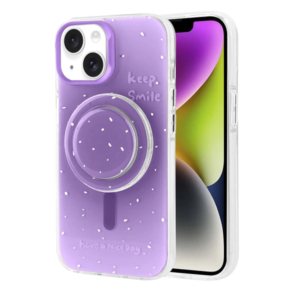 Apple iPhone 13 Kılıf M-safe Şarj Özellikli Tak-Çıkar Pop Soketli Zore Tiktok Kapak ürün görseli 1