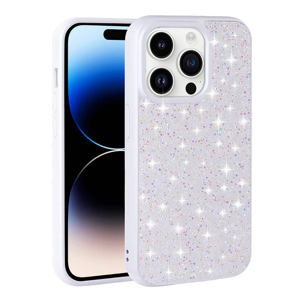 Apple iPhone 14 Pro Kılıf Parlak Taşlı Tasarım Zore Pırlanta Kapak ürün görseli 1