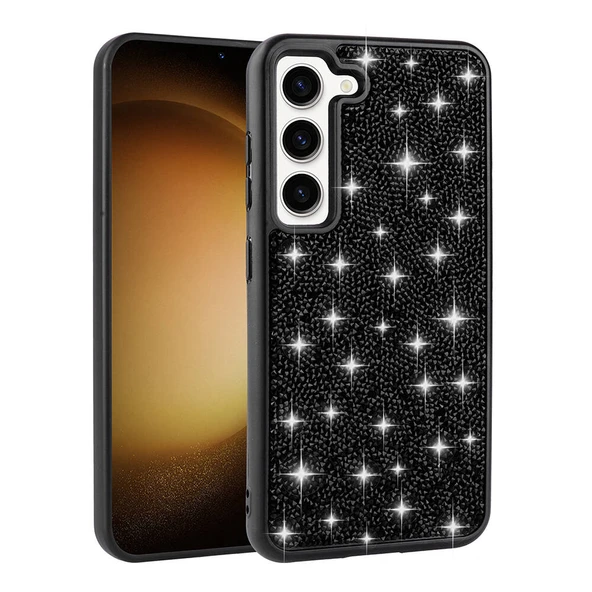 Galaxy S23 Kılıf Parlak Taşlı Tasarım Zore Pırlanta Kapak ürün görseli 1