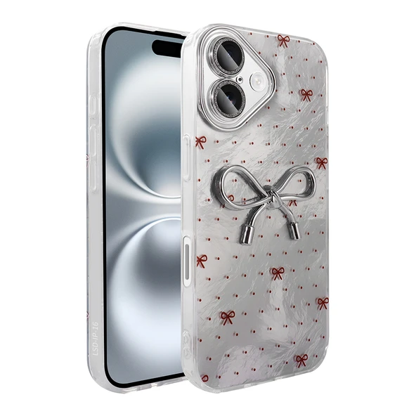 Apple iPhone 16 Kılıf Kamera Korumalı Figürlü Zore Ponti Silikon Kapak ürün görseli 1