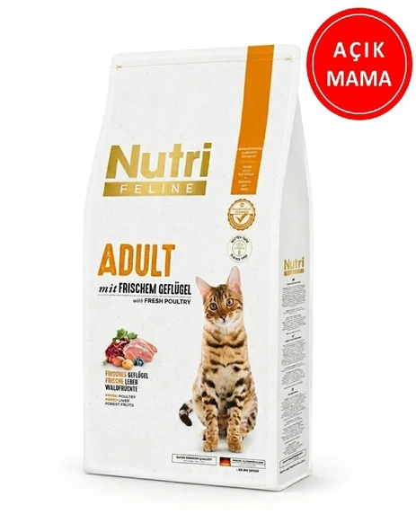 Nutri Feline Glutensiz Tavuklu Düşük Tahıllı Yetişkin Kedi Maması 1 kg AÇIK ürün görseli 1