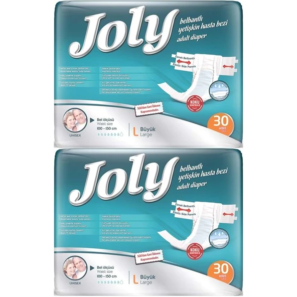 Joly Yetişkin Bezi Bel Bantlı L - Büyük - Large 60 Adet ürün görseli 1