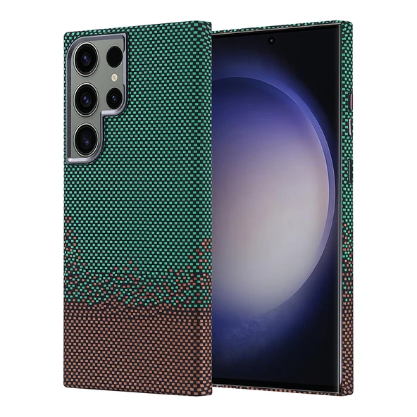 Galaxy S23 Ultra Kılıf M-safe Şarj Özellikli Karbon Fiber Görünümlü Zore Nekst Kapak ürün görseli 1