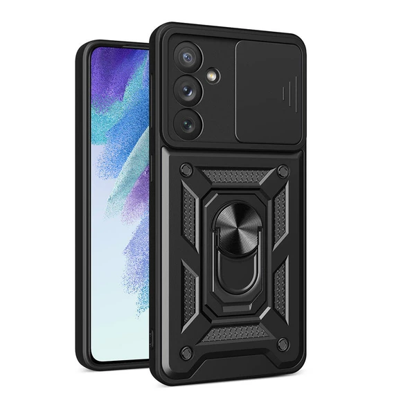 Galaxy A54 Kılıf Magnetik Standlı Kamera Korumalı Zore Sürgülü Vega Kapak ürün görseli 1
