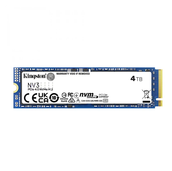 KINGSTON SNV3S/4000G 4TB NV3 NVMe PCIe 4.0 x4, 6000-5000MB/s SSD  SSD sabitdisk ürün görseli 1